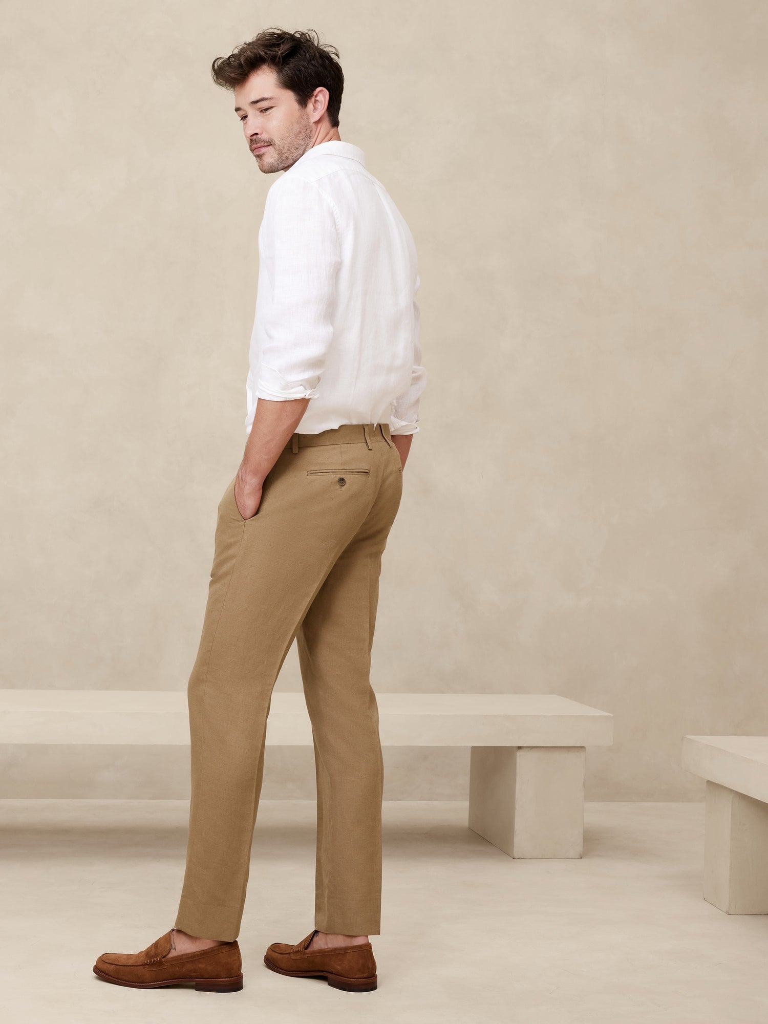 Ventana Italian Linen Blend Suit Pant BANANA REPUBLIC Kuwait Official Store