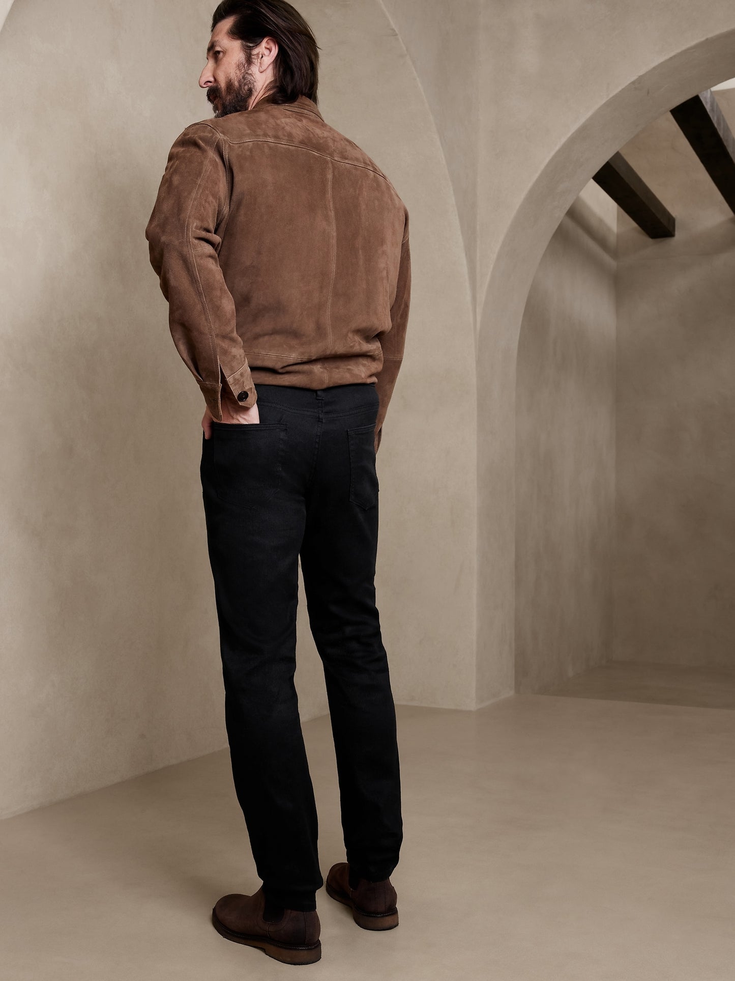 Slim Linen-Cotton Traveler Pant