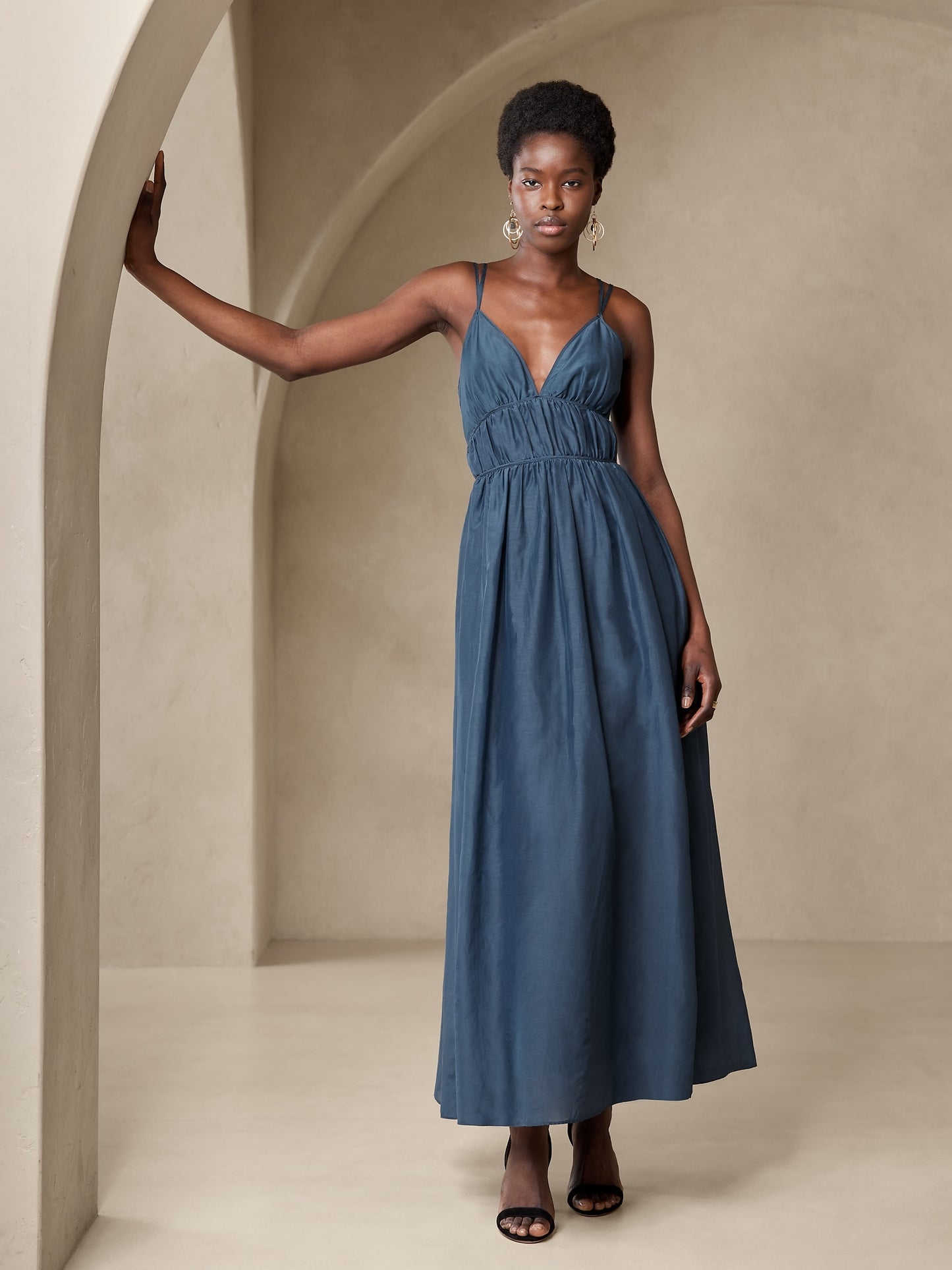 Rosalia Cotton-Silk Maxi Dress