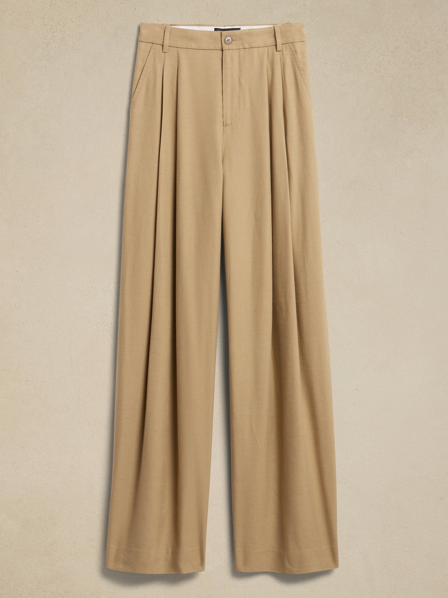 Lena Wide-Leg Linen-Blend Pant