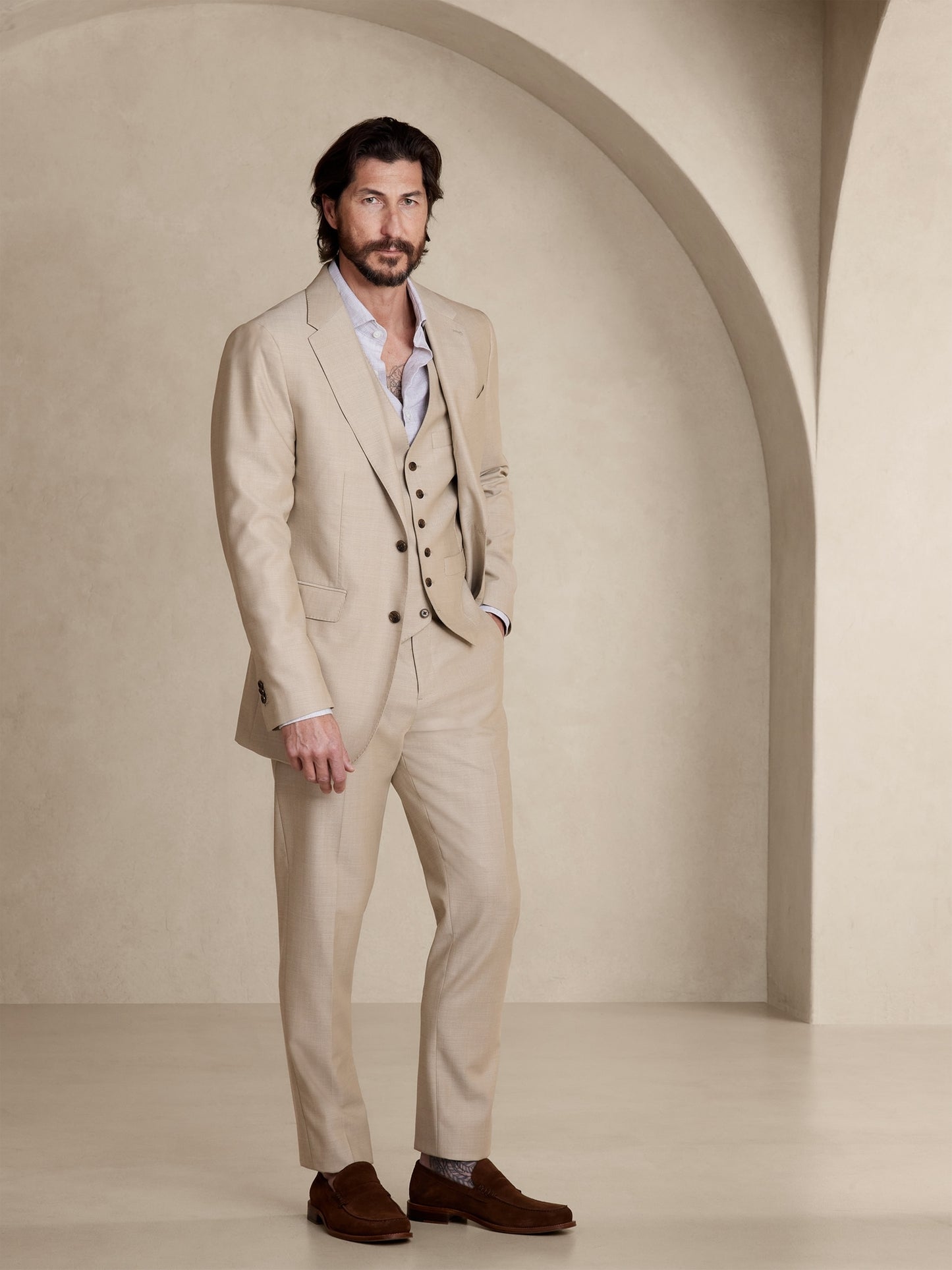 Signature Italian Hopsack Suit Pant