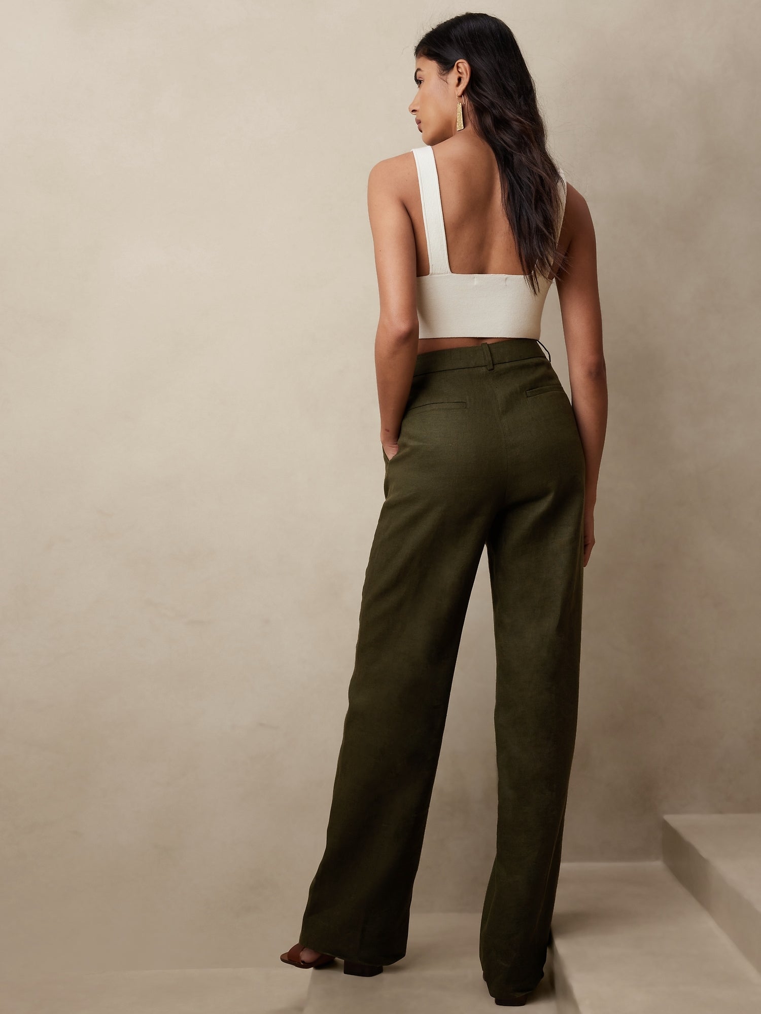 Wide leg linen on sale pants banana republic