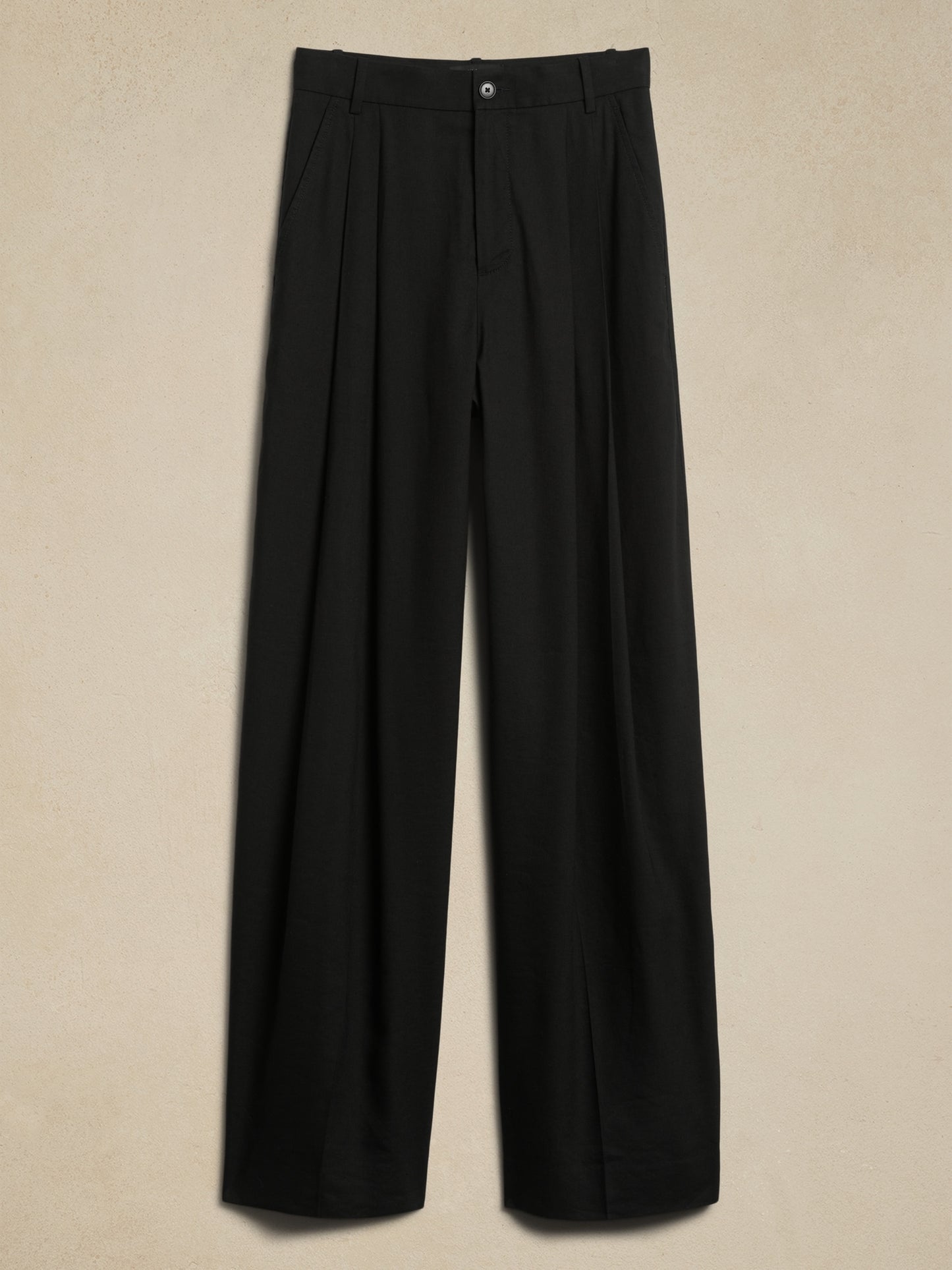 Lena Wide-Leg Linen-Blend Pant