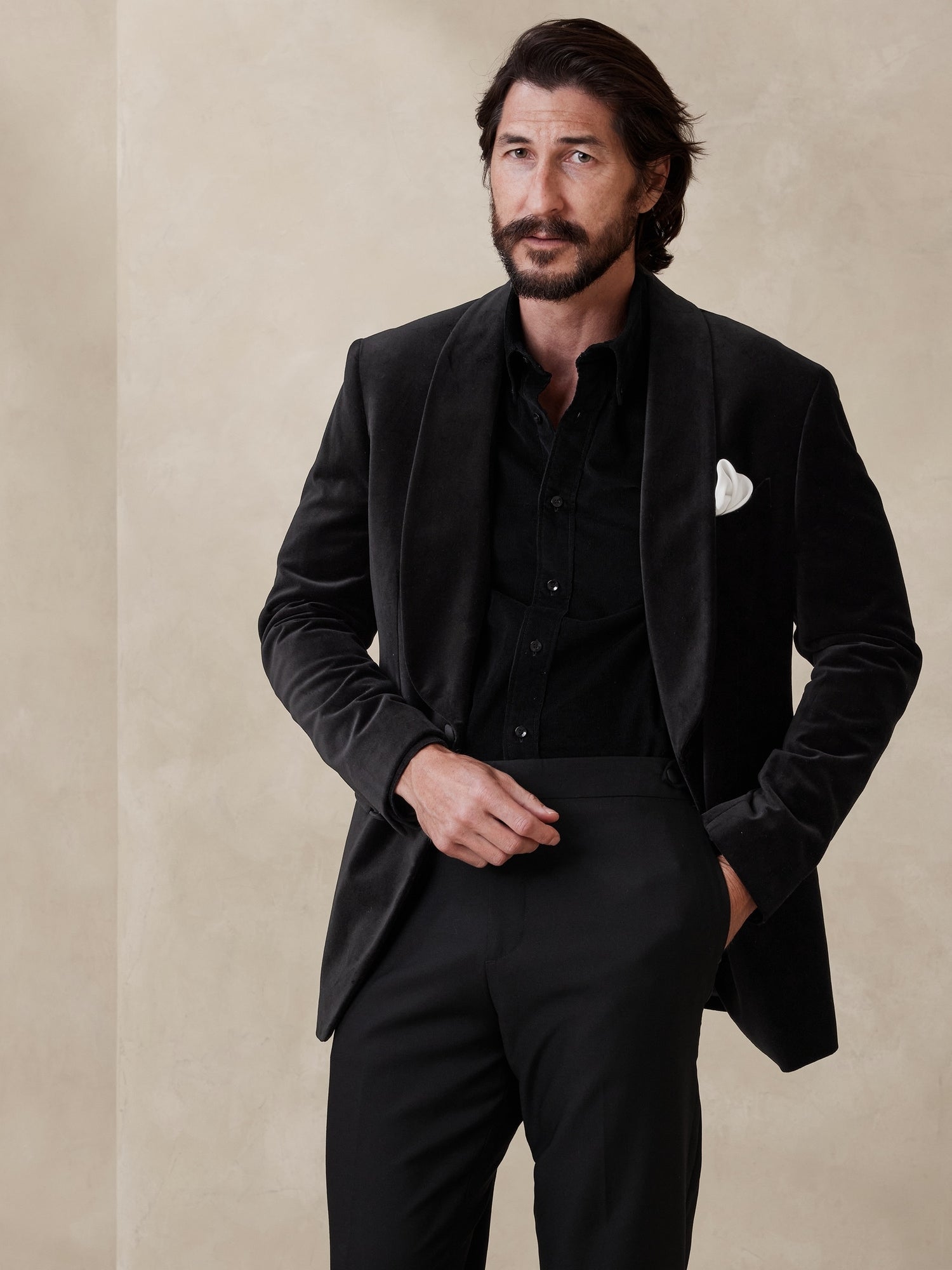 Norte Velvet Tuxedo Jacket BANANA REPUBLIC Kuwait Official Store