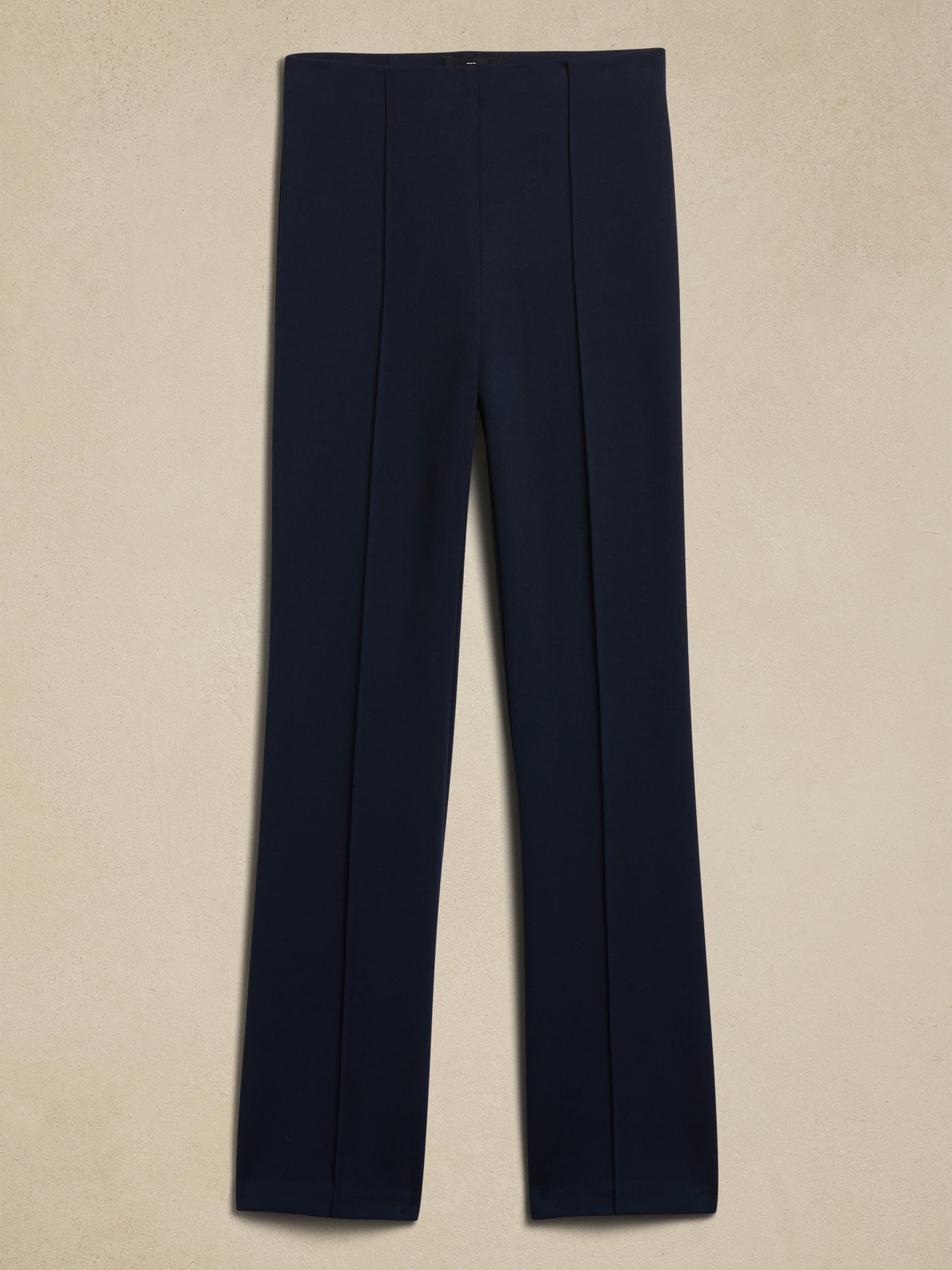 Stretch-Ponte Crop Flare Pant