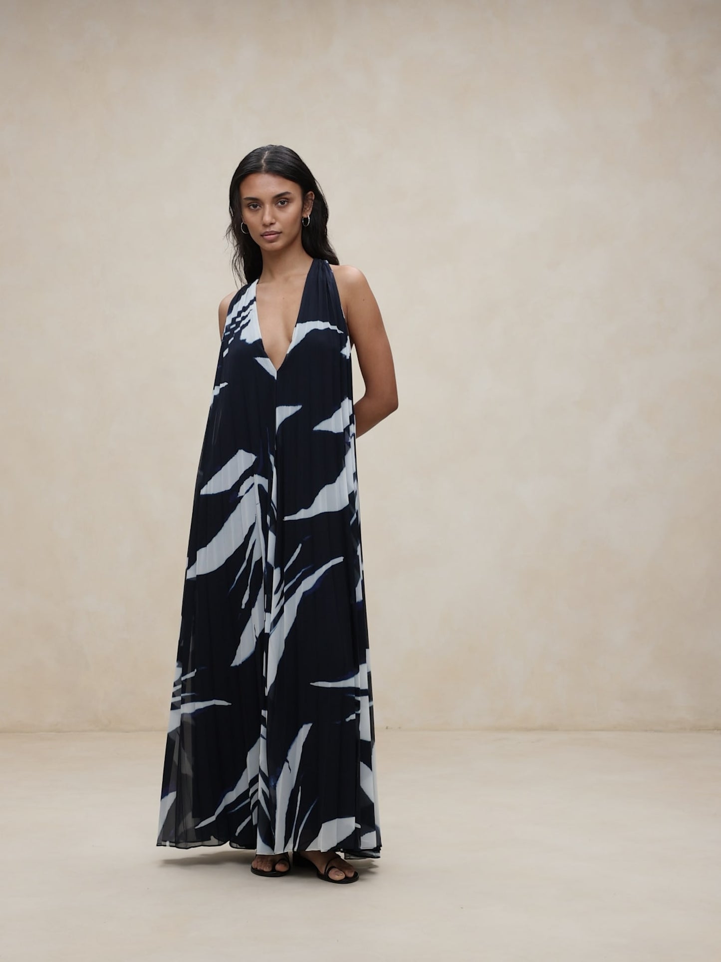 Odetta Pleated Maxi Dress