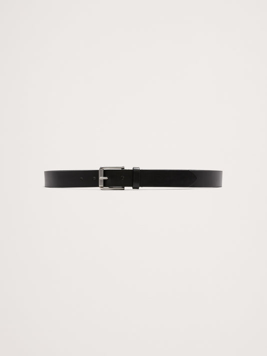 Leather Belt with Beveled Edges