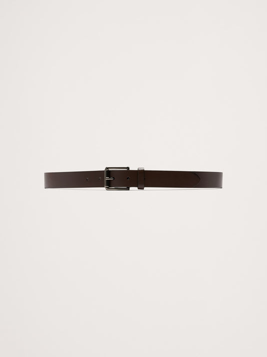 Leather Belt with Beveled Edges