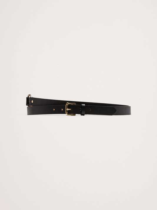 Double-Wrap Leather Waist Belt