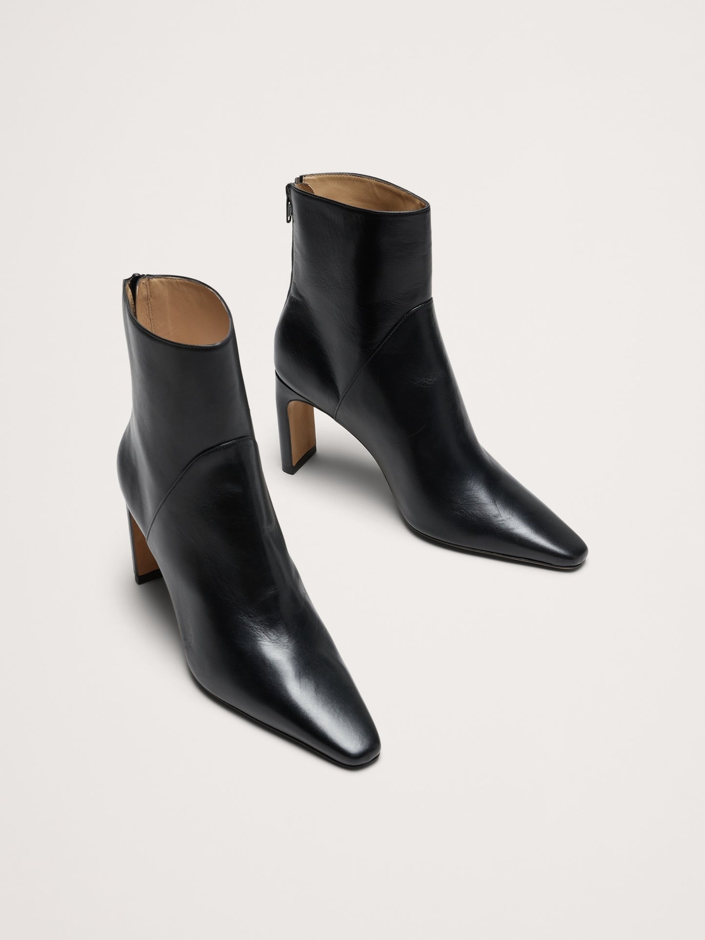 Italian Leather High-Heel Ankle Boot