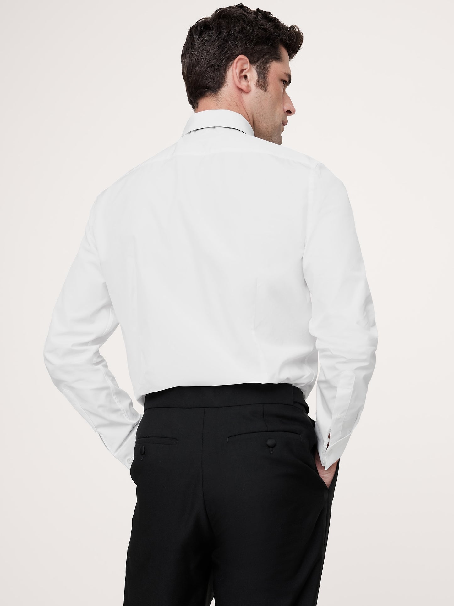 Slim-Fit Poplin Tuxedo Shirt