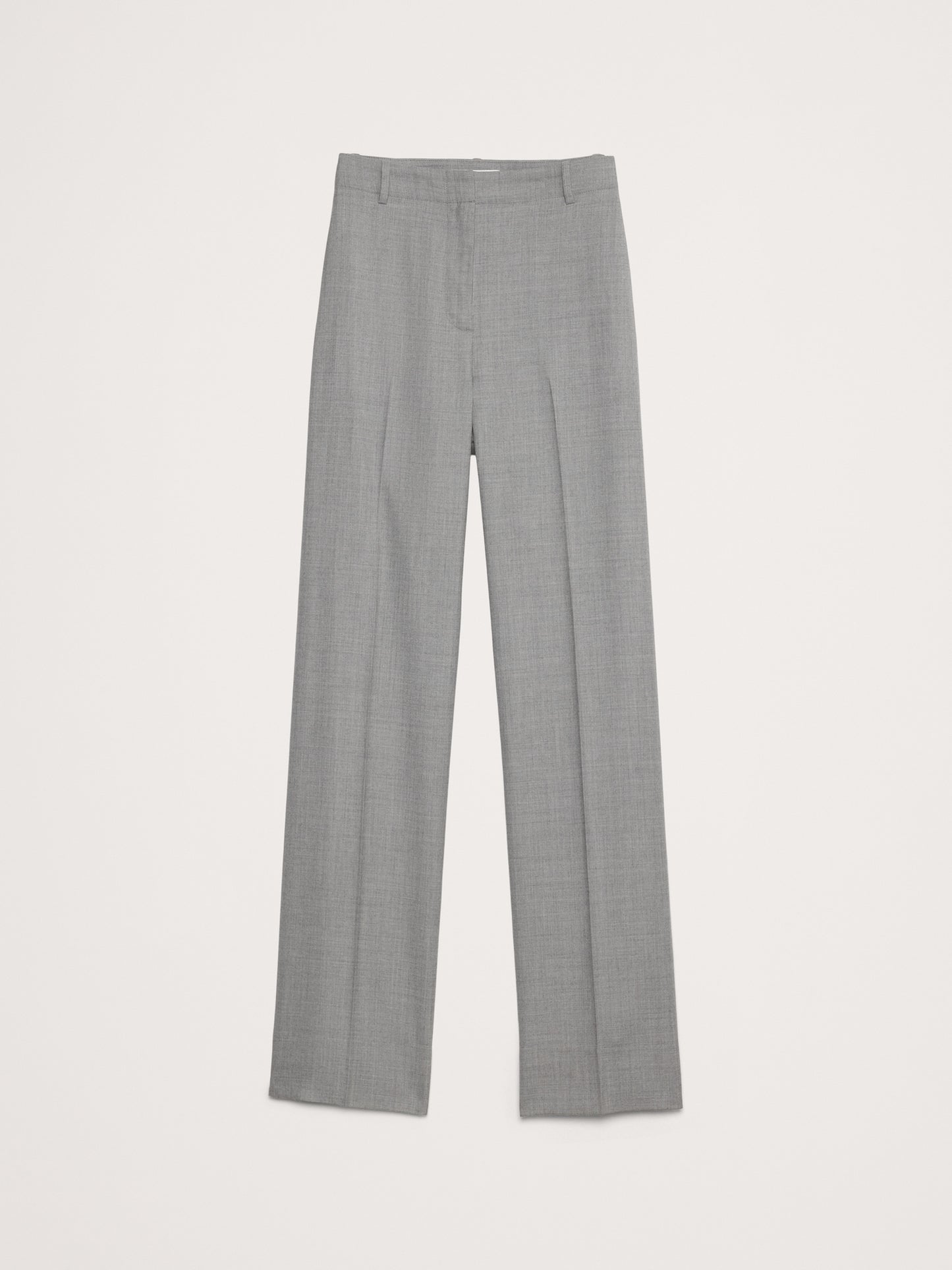 High-Rise Modern Straight Wool Flannel Pant