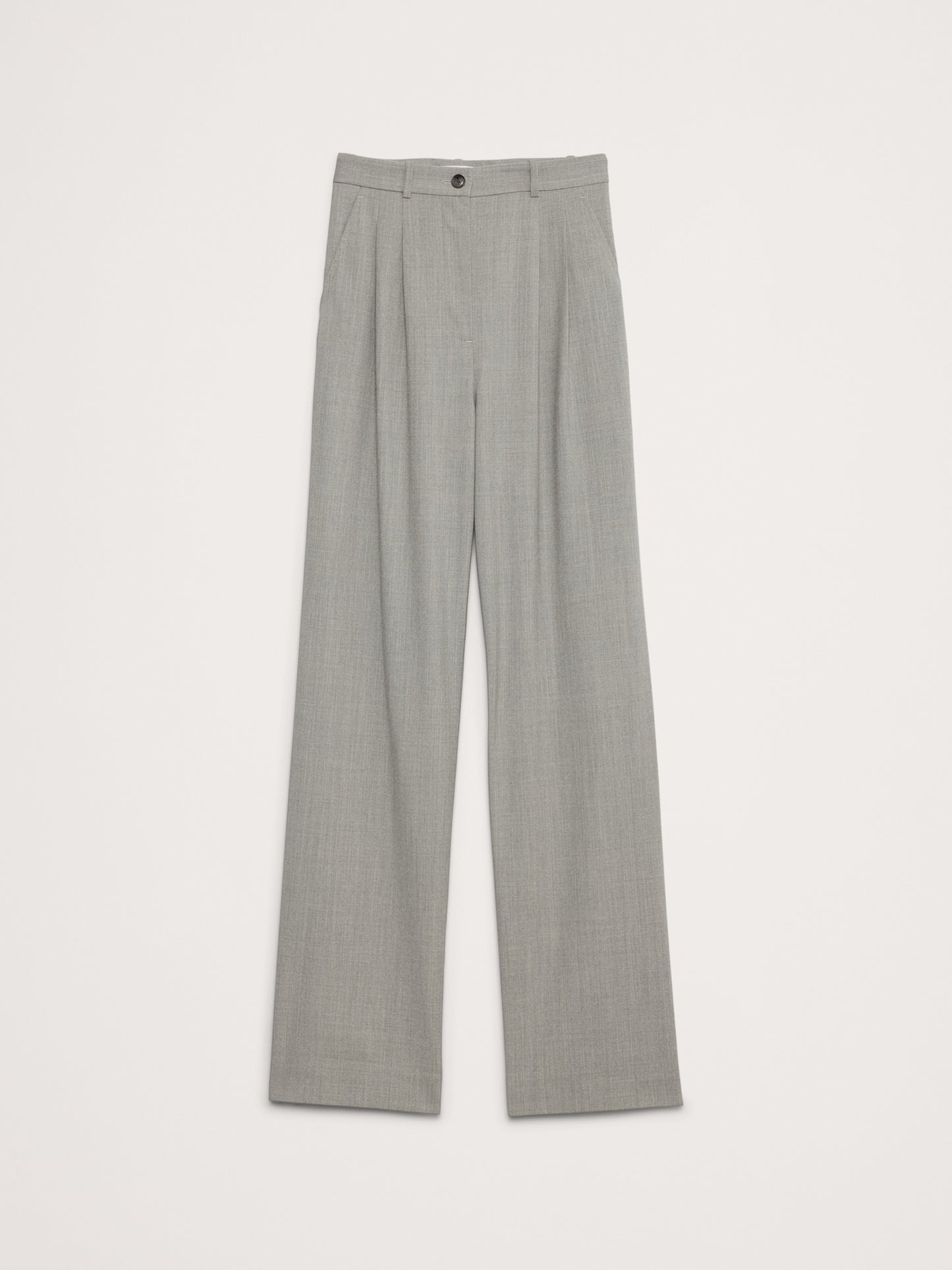 High-Rise Wide-Leg Wool Pant