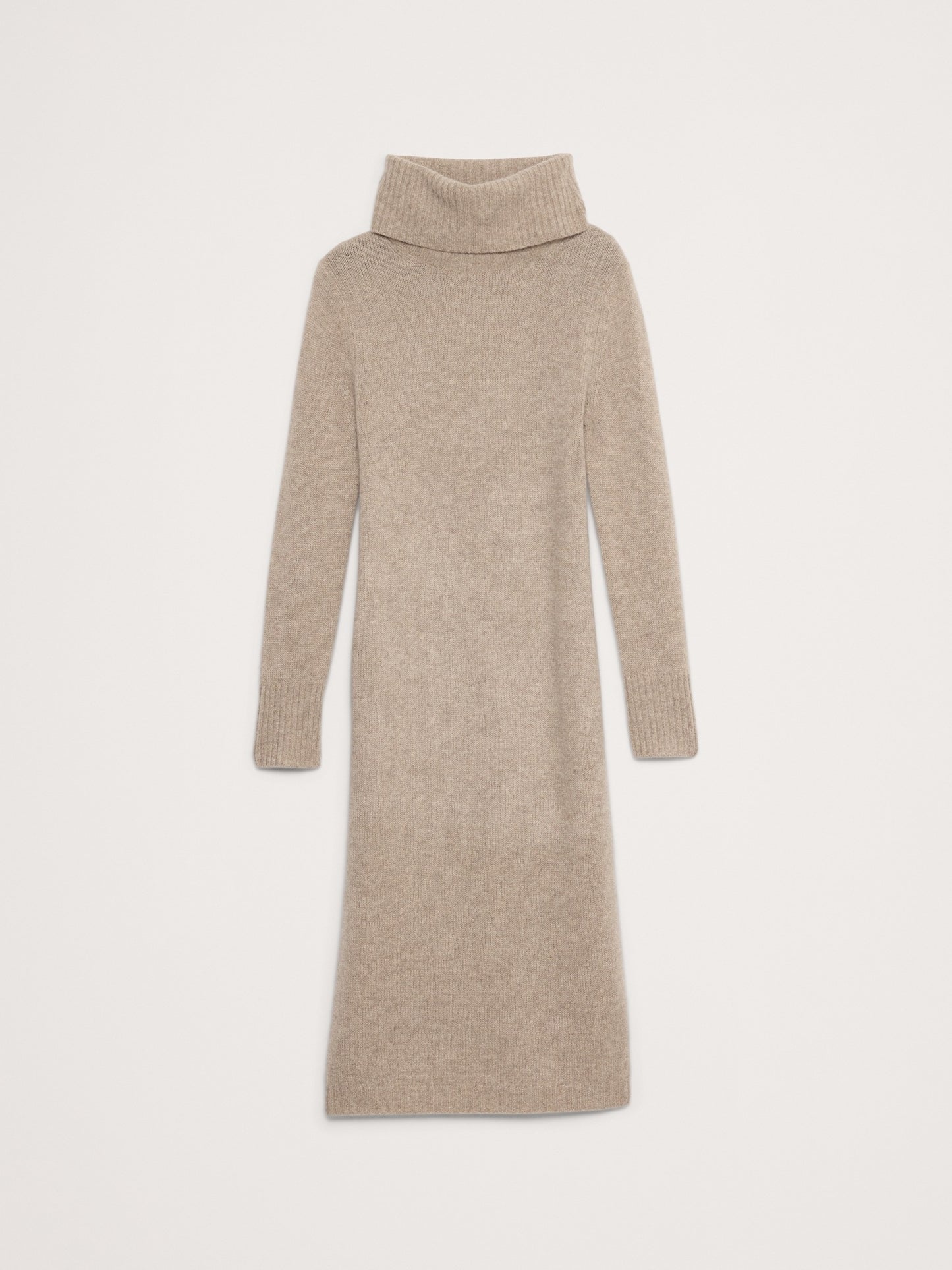 Cashmere Turtleneck Midi Sweater Dress