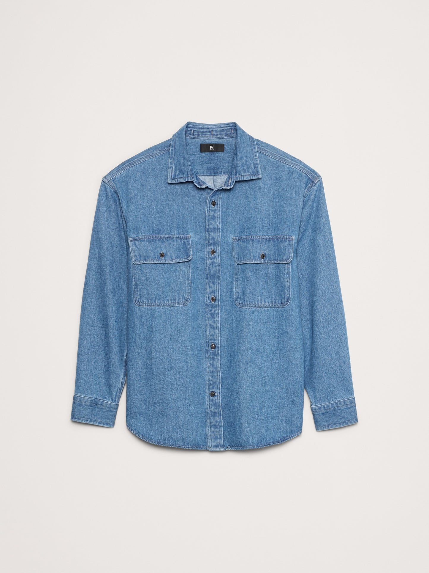 Oversized Denim Utility Shirt