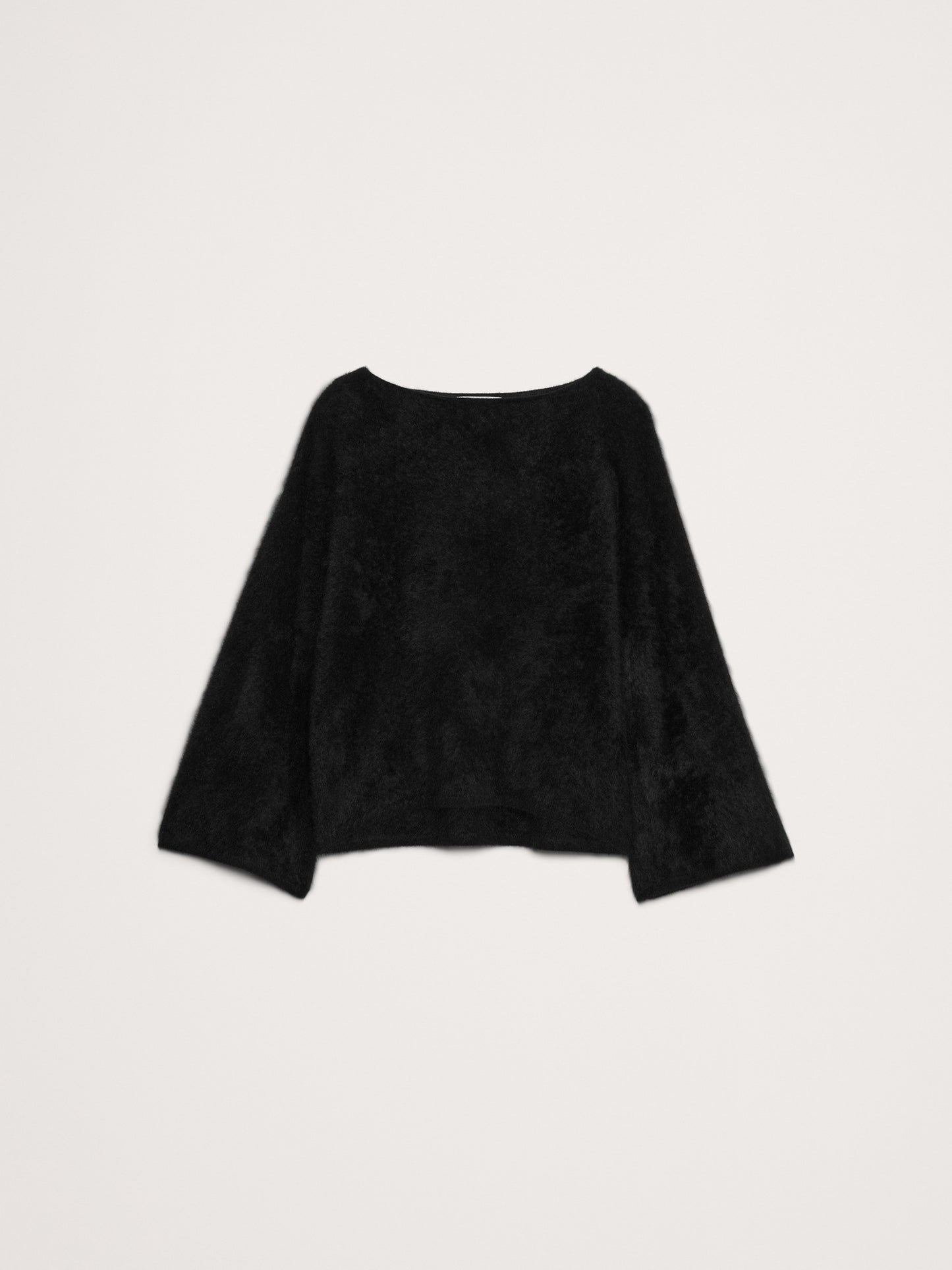 Brushed Cashmere Flare-Sleeve Sweater