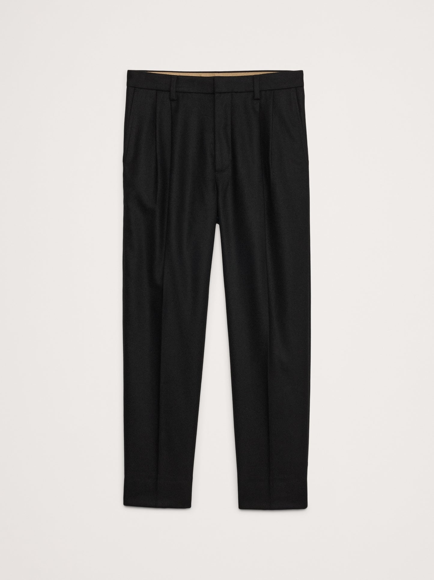 Wool-Blend Pleated Pant