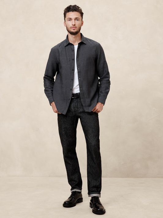 Slim Linen-Blend Shirt