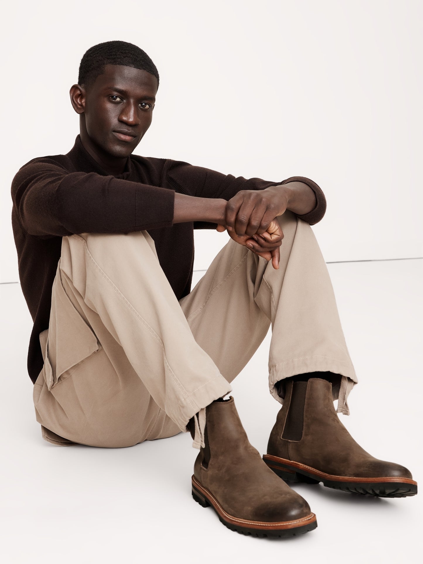 Burnished Italian Leather Chelsea Boot