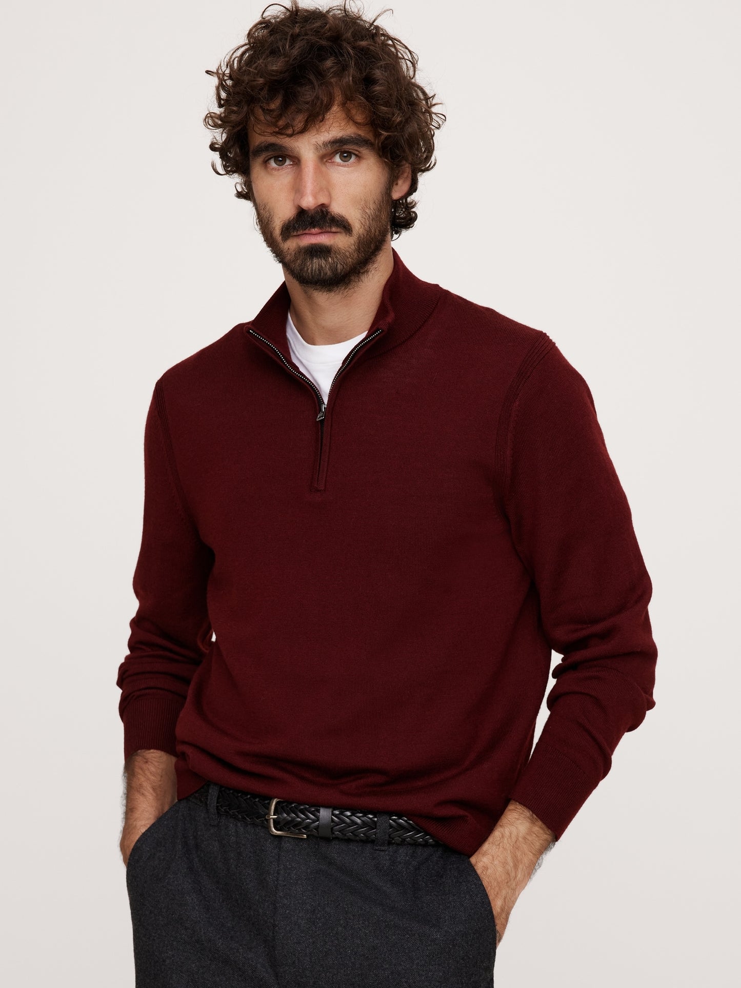 Italian Merino Half-Zip Sweater