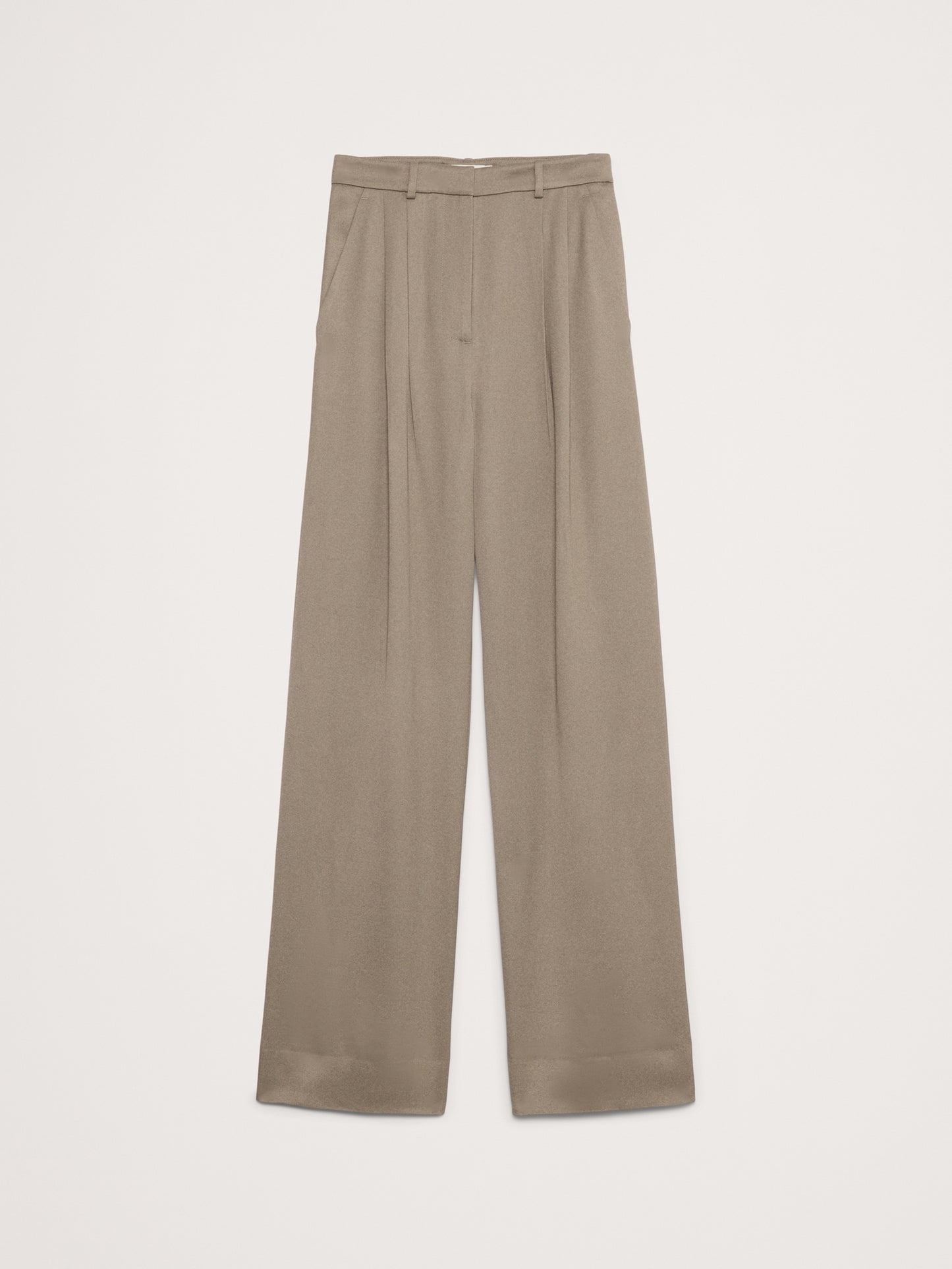 High-Rise Wide-Leg Italian Satin Pant