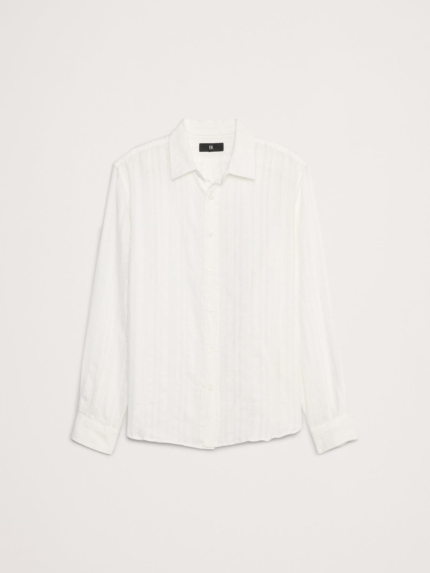 Standard-Fit Linen-Cotton Shirt