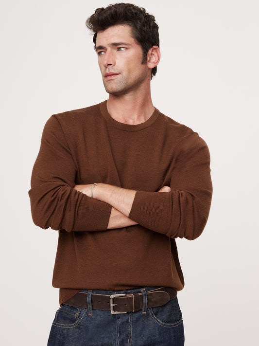 Italian Merino Crew-Neck Sweater