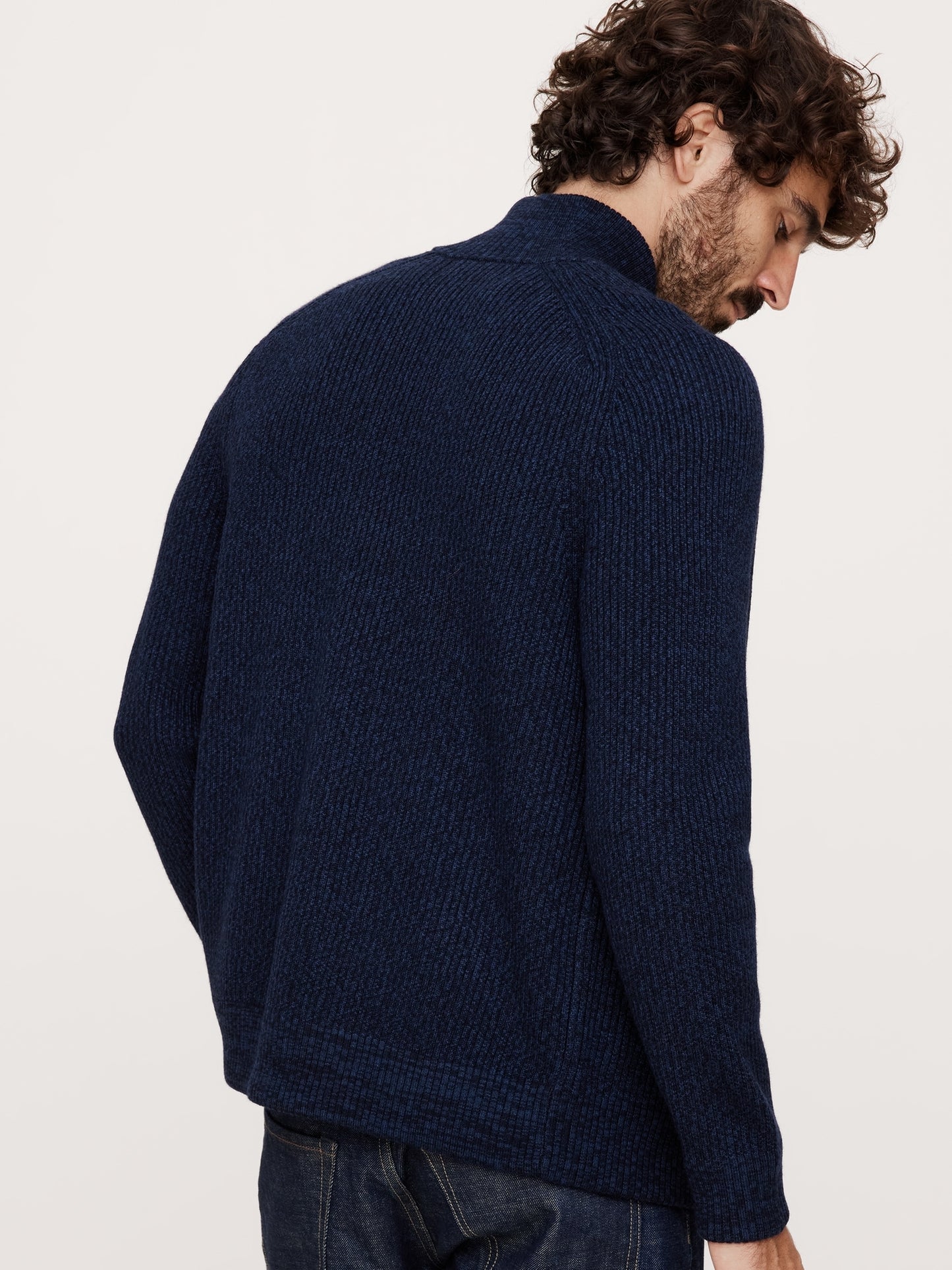 Ribbed Merino Sweater Jacket