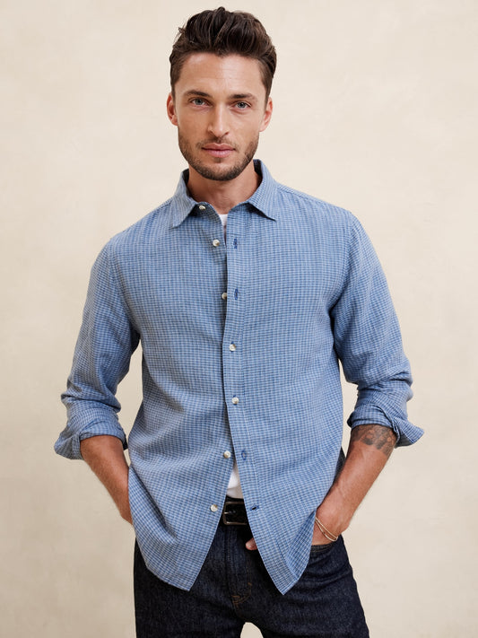 Slim Linen-Blend Shirt