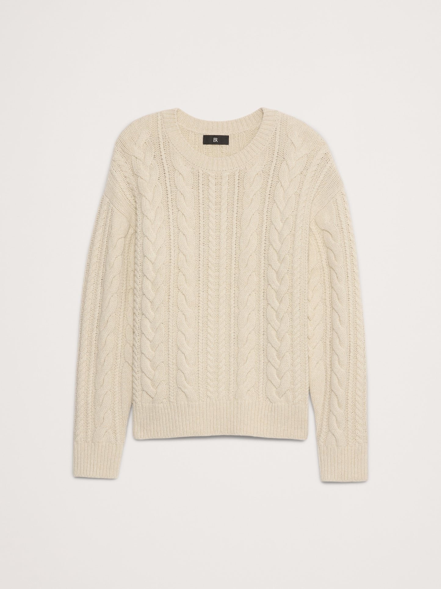 Italian Merino-Blend Cable-Knit Sweater