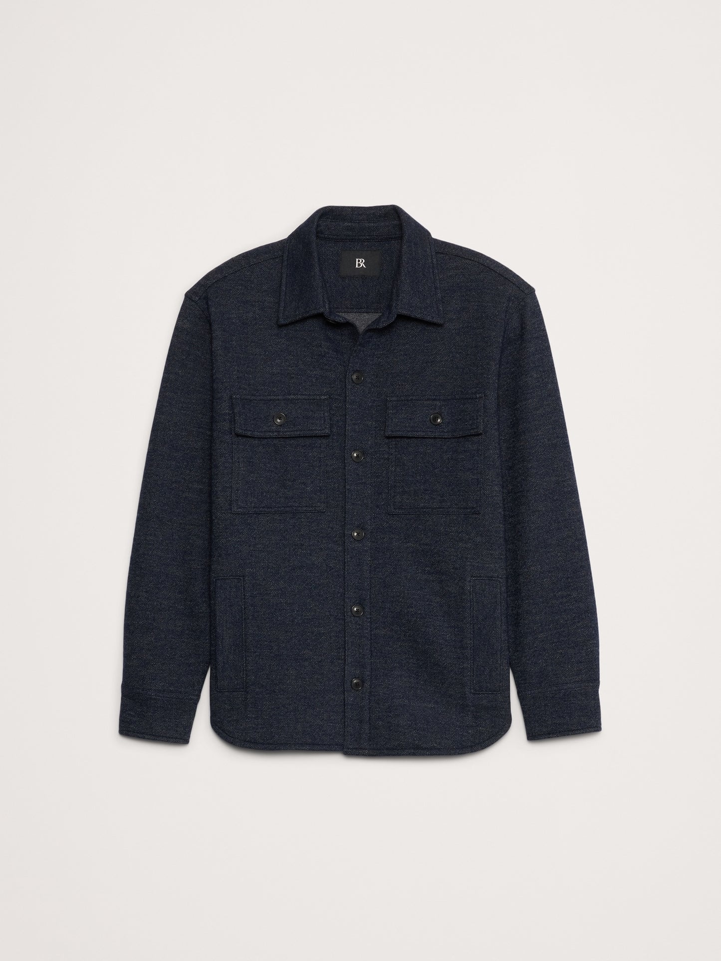 Herringbone Jacquard Shirt Jacket