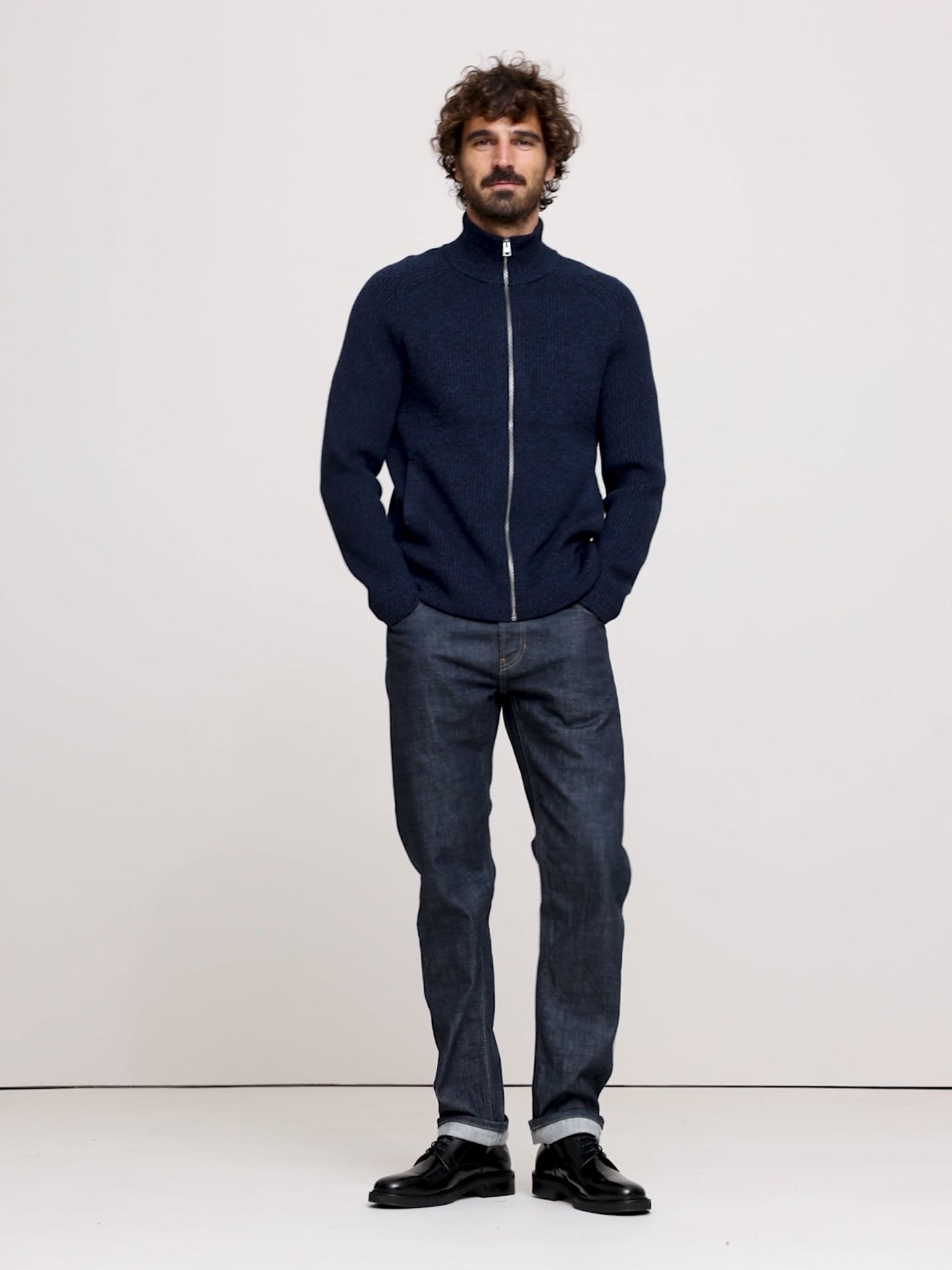 Ribbed Merino Sweater Jacket