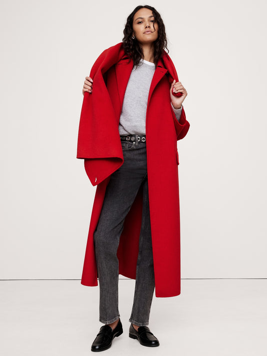 Oversized Double-Faced Cape Coat