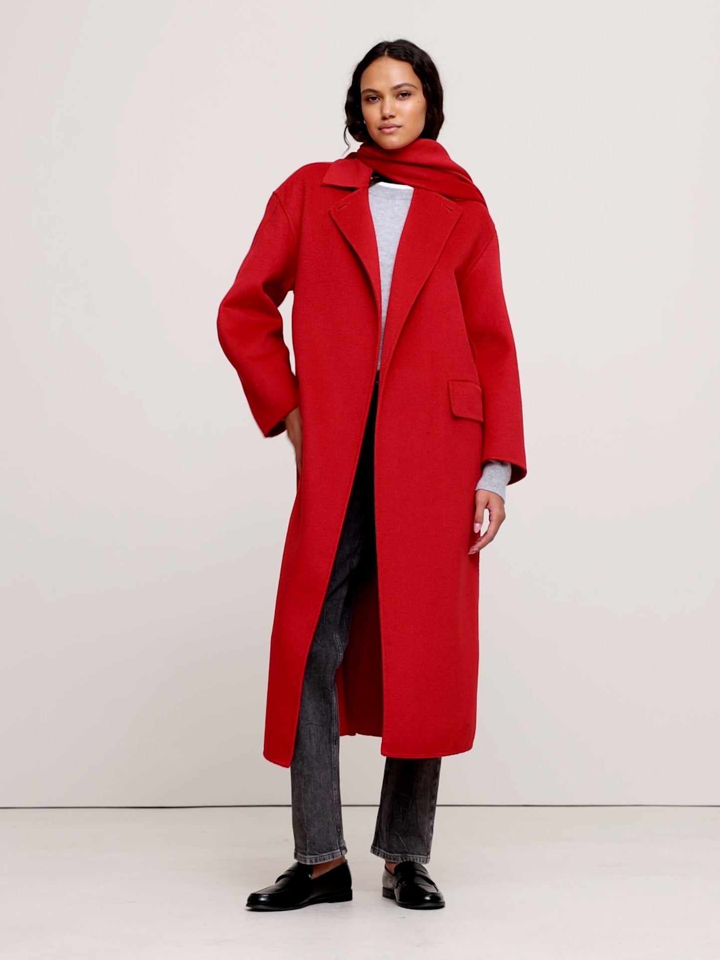 Oversized Double-Faced Cape Coat