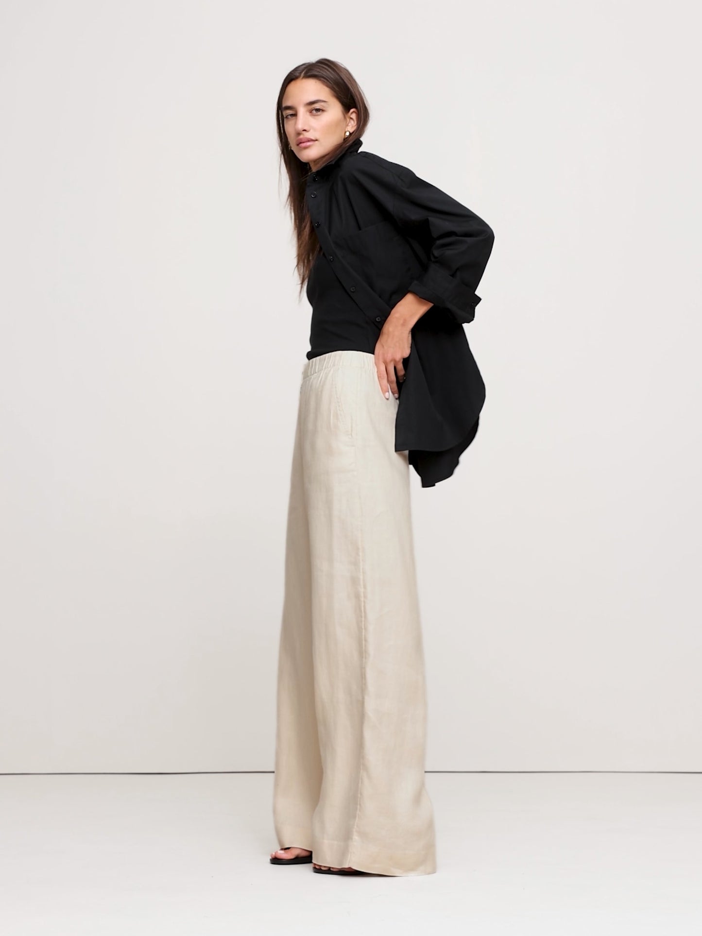 Linen Pull-On Pant