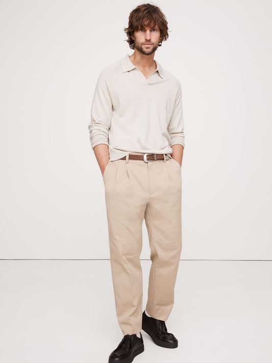 Cashmere-Silk Sweater Polo