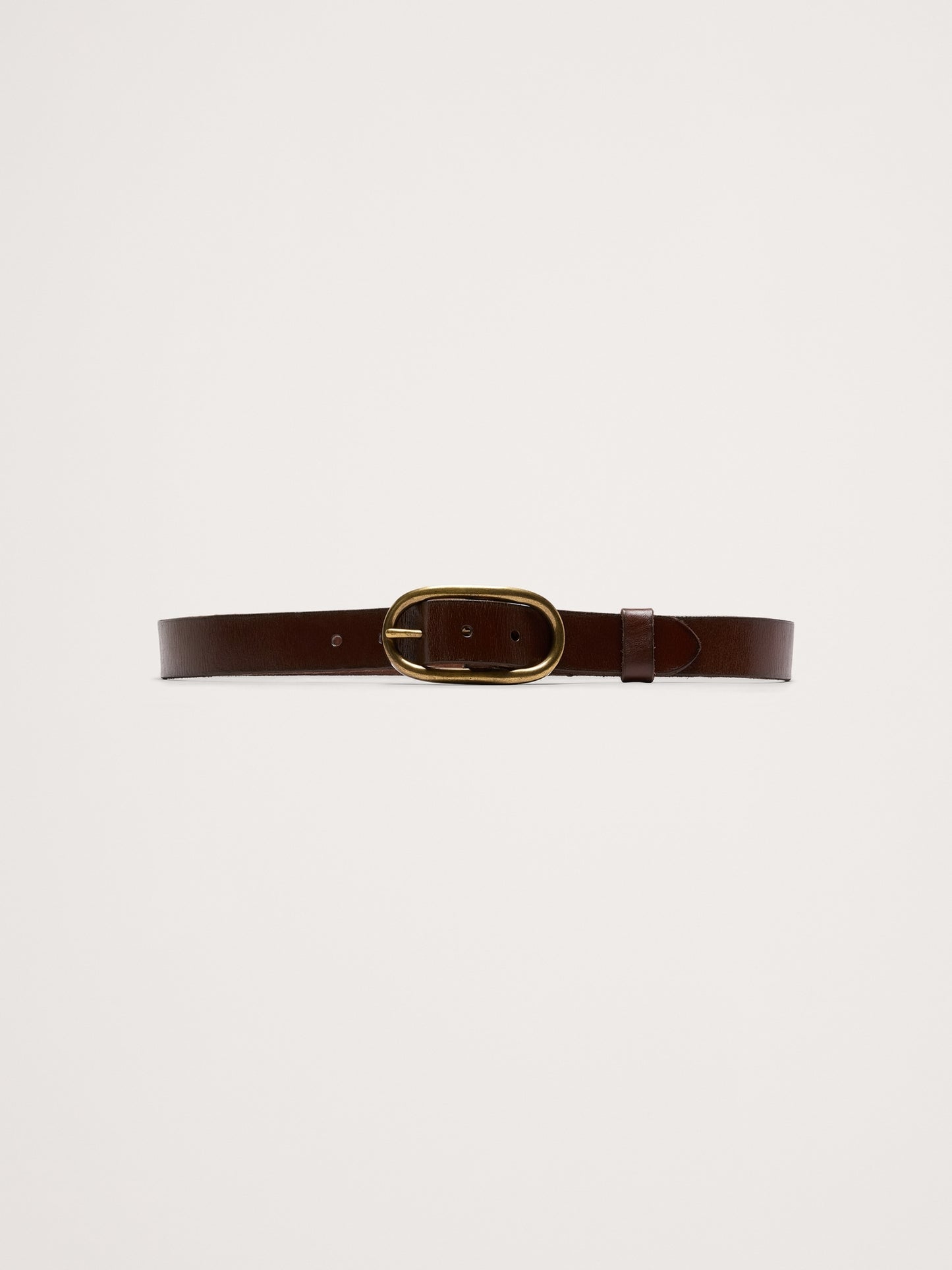 Leather Oval Buckle Belt