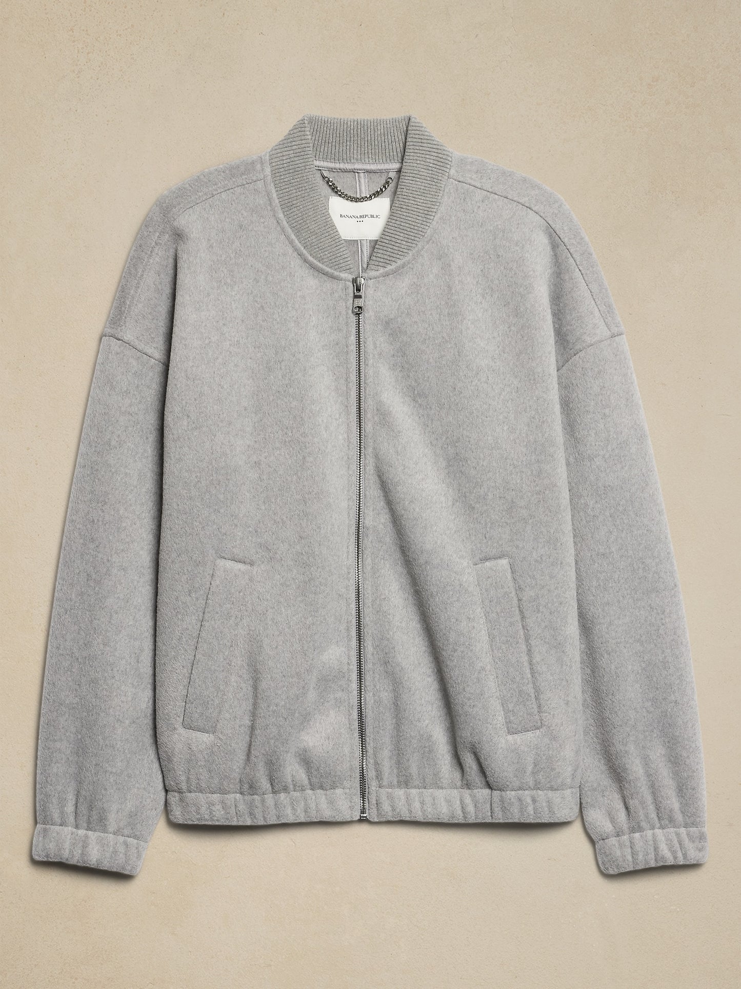 Knit Melton Bomber Jacket