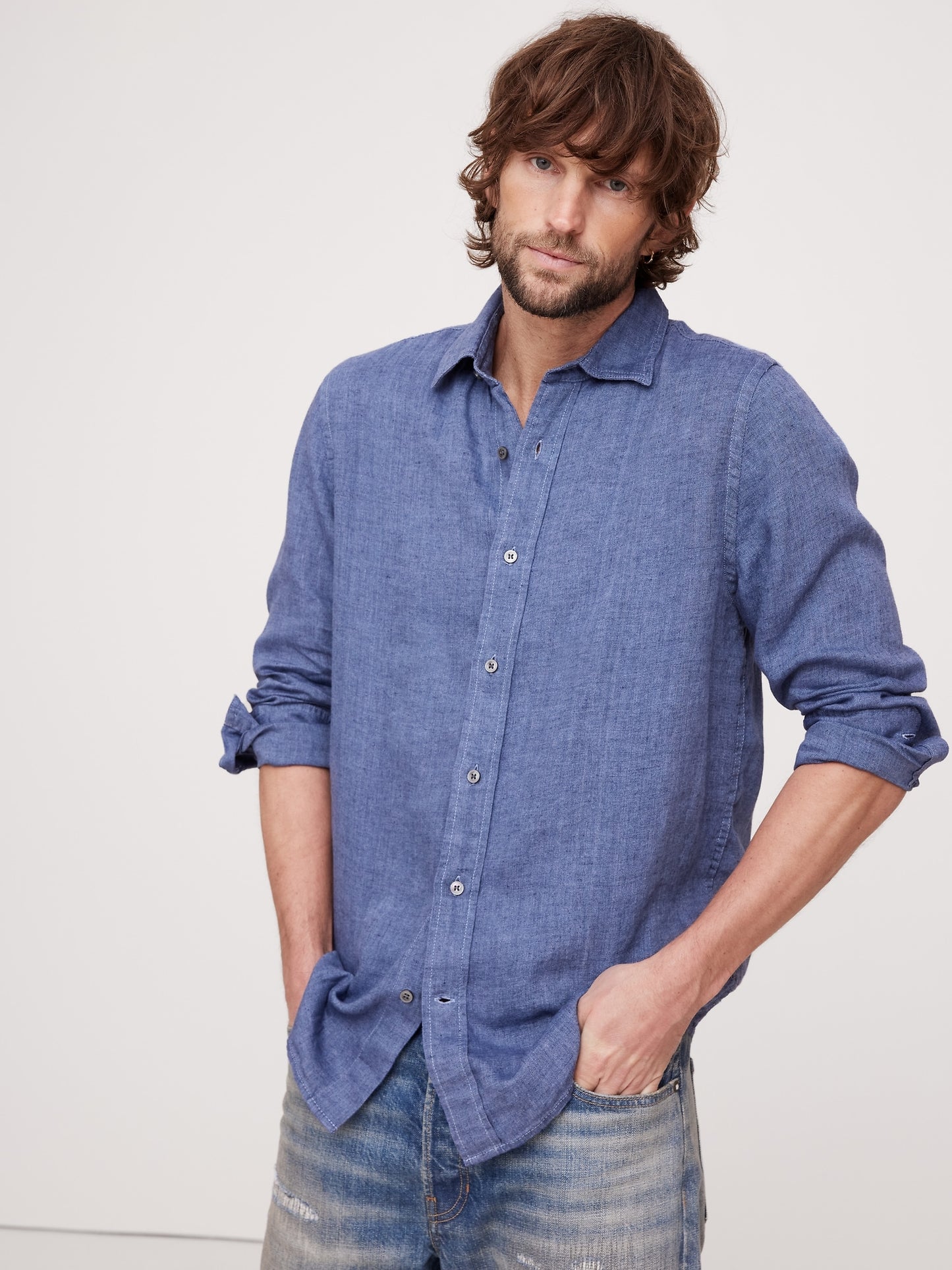 Standard-Fit Linen Shirt