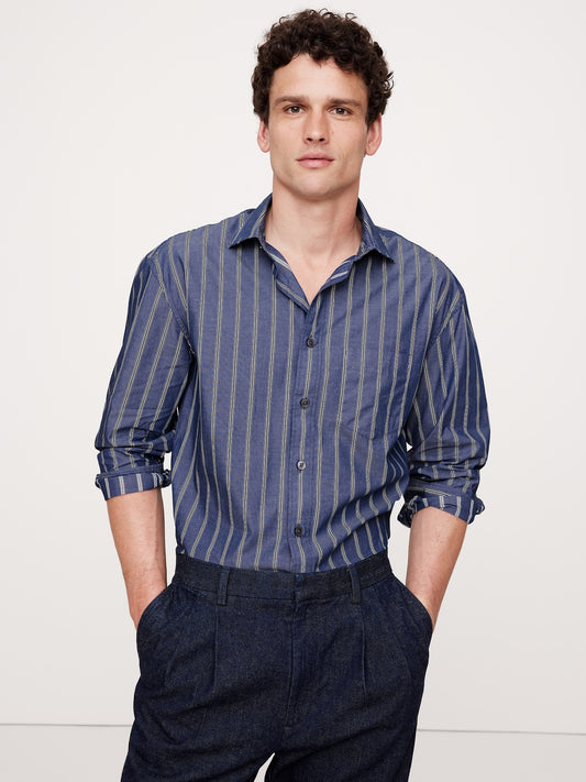 Relaxed-Fit Washed Poplin Shirt