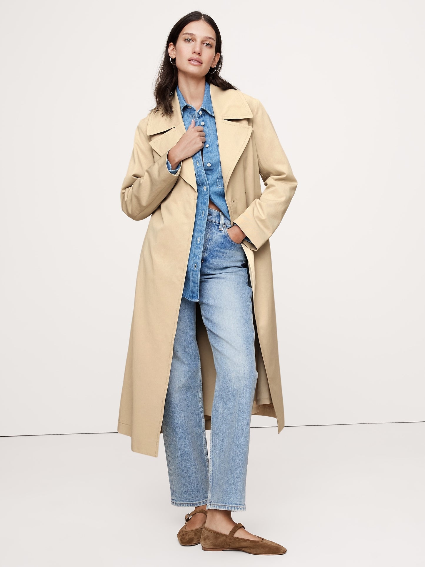 Drapey Trench Coat