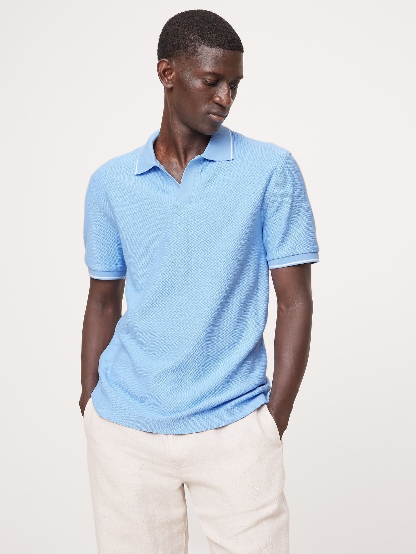 Zig-Zag Jacquard Polo