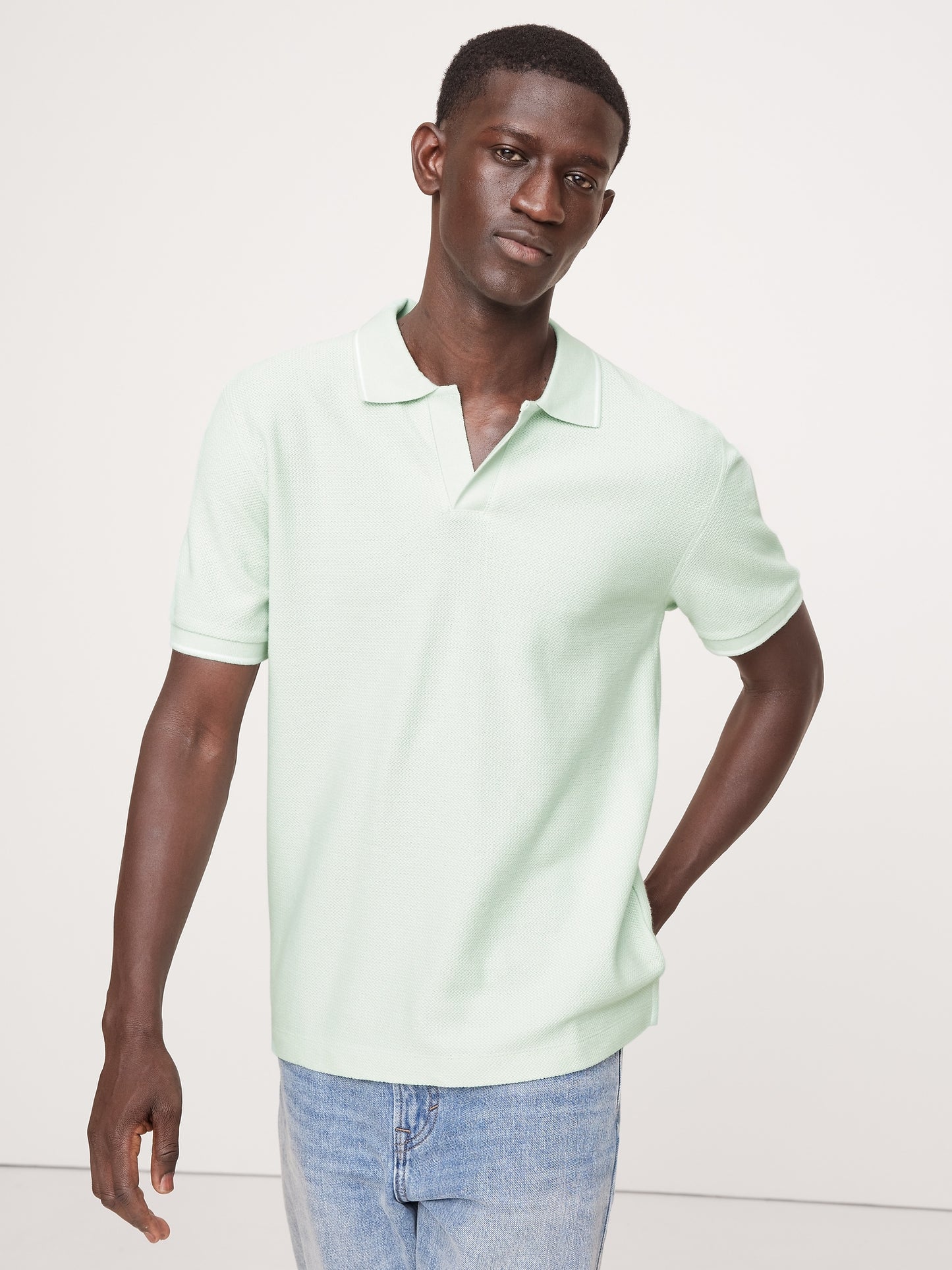 Zig-Zag Jacquard Polo