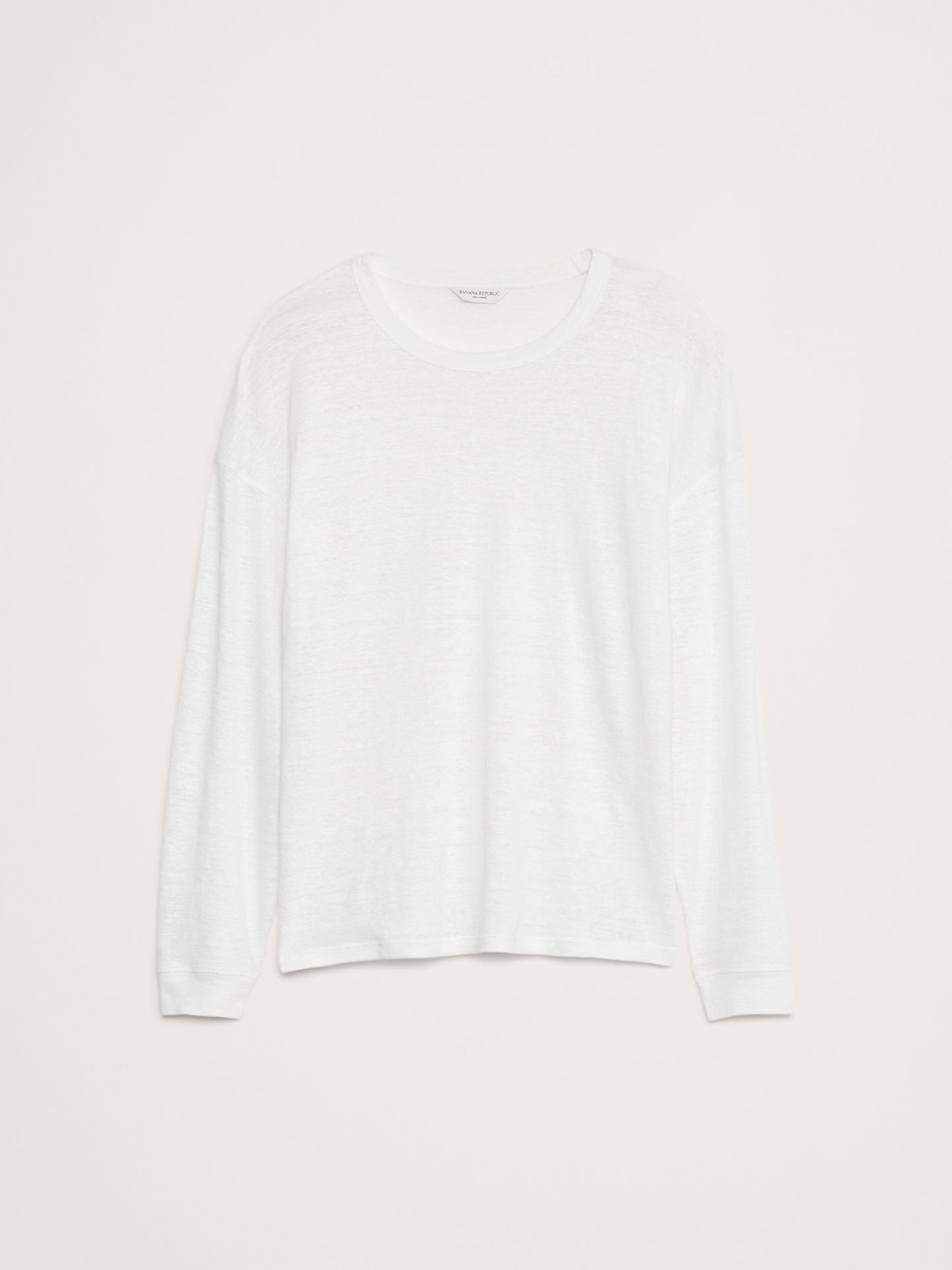 Linen Long-Sleeve Dolman T-Shirt